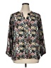 Tahari 100% Polyester Floral Black 3/4 Sleeve Blouse Size XL - photo 1