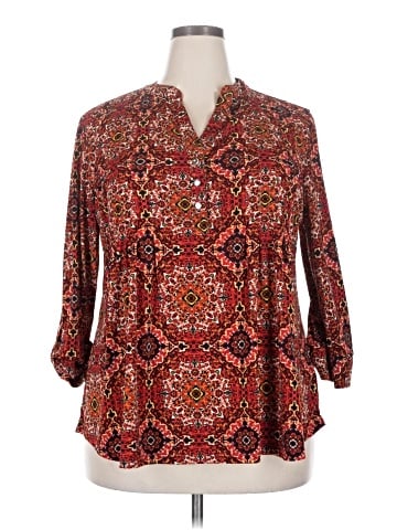 Roz & Ali 3/4 Sleeve Blouse (view 1)