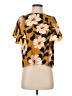 Eva Franco 100% Polyester Yellow Short Sleeve Blouse Size 4 - photo 1