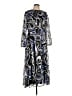 Ann Taylor LOFT 100% Polyester Paisley Blue Casual Dress Size 12 - photo 1