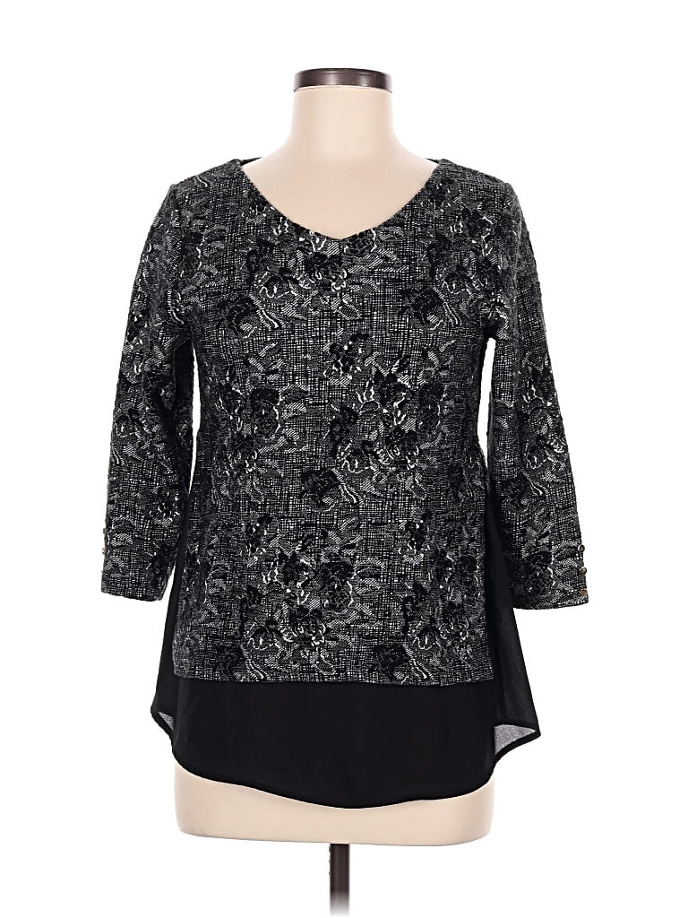 Click to view more detailed imagery on our partner's website Pre-owned Assorted Brands 3/4 Sleeve T-shirt In Black