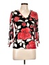 BILA 100% Cotton Red 3/4 Sleeve Blouse Size L - photo 1