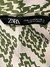 Zara Print Green Long Sleeve Button-Down Shirt Size M - photo 7