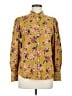 FRNCH 100% Viscose Floral Yellow Long Sleeve Blouse Size M - photo 1