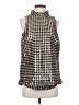 J.Crew Houndstooth Silver Sleeveless Blouse Size S - photo 1