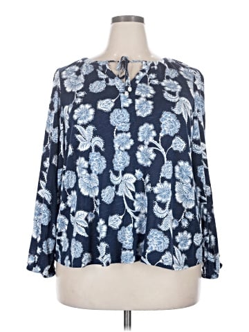 Nicole Miller New York Long Sleeve Henley (view 1)