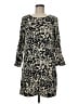 J.Crew Animal Print Black Casual Dress Size 8 - photo 1