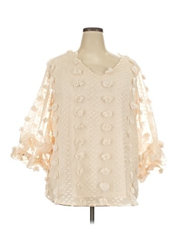 Ashley Stewart 3/4 Sleeve T-Shirt (view 1)