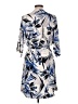 Veronica M. Print Blue Casual Dress Size L - photo 2