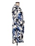 Veronica M. Print Blue Casual Dress Size L - photo 4