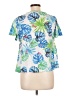 Rebecca Malone Tropical Blue Short Sleeve Blouse Size L - photo 2