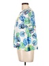 Rebecca Malone Tropical Blue Short Sleeve Blouse Size L - photo 5