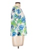 Rebecca Malone Tropical Blue Short Sleeve Blouse Size L - photo 4