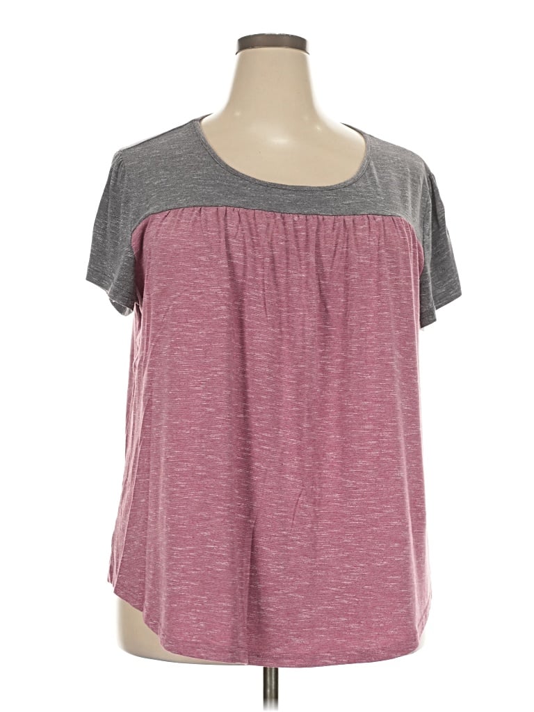 Pre-owned Assorted Brands Short Sleeve T-shirt In Burgundy