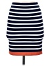 BCBGMAXAZRIA Stripes Color Block Blue Casual Skirt Size S - photo 1