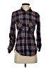 Cotton On Plaid Black Long Sleeve Button-Down Shirt Size XS - photo 1