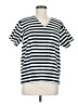Unbranded Stripes Black Short Sleeve Top Size M - photo 1