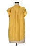 Ann Taylor LOFT 100% Polyester Yellow Short Sleeve Blouse Size M - photo 2