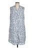 CAbi 100% Polyester Print Blue Casual Dress Size L - photo 1