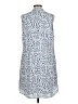 CAbi 100% Polyester Print Blue Casual Dress Size L - photo 2