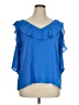 Bold Elements 100% Polyester Blue 3/4 Sleeve Blouse Size XL - photo 1