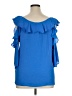 Bold Elements 100% Polyester Blue 3/4 Sleeve Blouse Size XL - photo 2