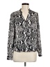 INC International Concepts 100% Polyester Silver Long Sleeve Blouse Size 8 - photo 1
