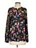 J.Crew 100% Silk Print Black Long Sleeve Silk Top Size S (tall) - photo 1