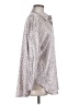 Glam 100% Polyester Animal Print Silver Long Sleeve Blouse Size M - photo 4