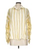 Umgee Stripes Yellow 3/4 Sleeve Blouse Size L - photo 1