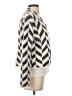 August Silk Chevron-herringbone Ivory Cardigan Size S - photo 4