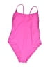 Milly Solid Pink One Piece Swimsuit Size M - photo 1