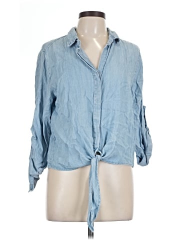 Velvet Heart 3/4 Sleeve Button-Down Shirt (view 1)
