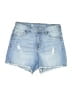 No Boundaries 100% Recycled Polyester Blue Denim Shorts Size 1 - photo 1
