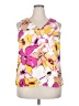 Nine West 100% Polyester Yellow Pink Sleeveless Blouse Size XXL - photo 1