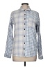 Altar'd State Checkered-gingham Blue Long Sleeve Button-Down Shirt Size M - photo 1