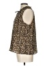 J.Crew Factory Store 100% Polyester Brown Sleeveless Blouse Size L - photo 5