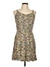 Old Navy 100% Rayon Floral Tan Casual Dress Size L - photo 1