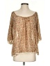 Forever 21 100% Polyester Tan 3/4 Sleeve Blouse Size S - photo 1