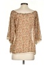 Forever 21 100% Polyester Tan 3/4 Sleeve Blouse Size S - photo 2