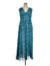 Derek Lam 100% Polyester Paisley Blue Casual Dress Size XL - photo 1
