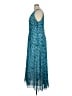 Derek Lam 100% Polyester Paisley Blue Casual Dress Size XL - photo 5