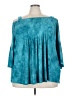 Avenue Teal 3/4 Sleeve Blouse Size 26 - 28 Plus - photo 1