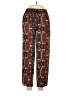 Cartonnier 100% Polyester Print Brown Casual Pants Size M - photo 1