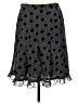 Ann Taylor LOFT 100% Polyester Polka Dots Black Formal Skirt Size 8 - photo 2