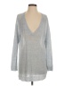 Eileen Fisher 100% Linen Metallic Silver Pullover Sweater Size S - photo 1