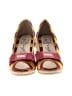 Lilly Bee Stripes Burgundy Wedges Size 6 - photo 2