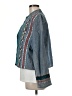 Chico's 100% Cotton Print Blue Jacket Size Med (1) - photo 5