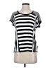 Express 100% Rayon Stripes Multi Color Silver Short Sleeve T-Shirt Size XS - photo 1