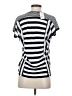 Express 100% Rayon Stripes Multi Color Silver Short Sleeve T-Shirt Size XS - photo 2